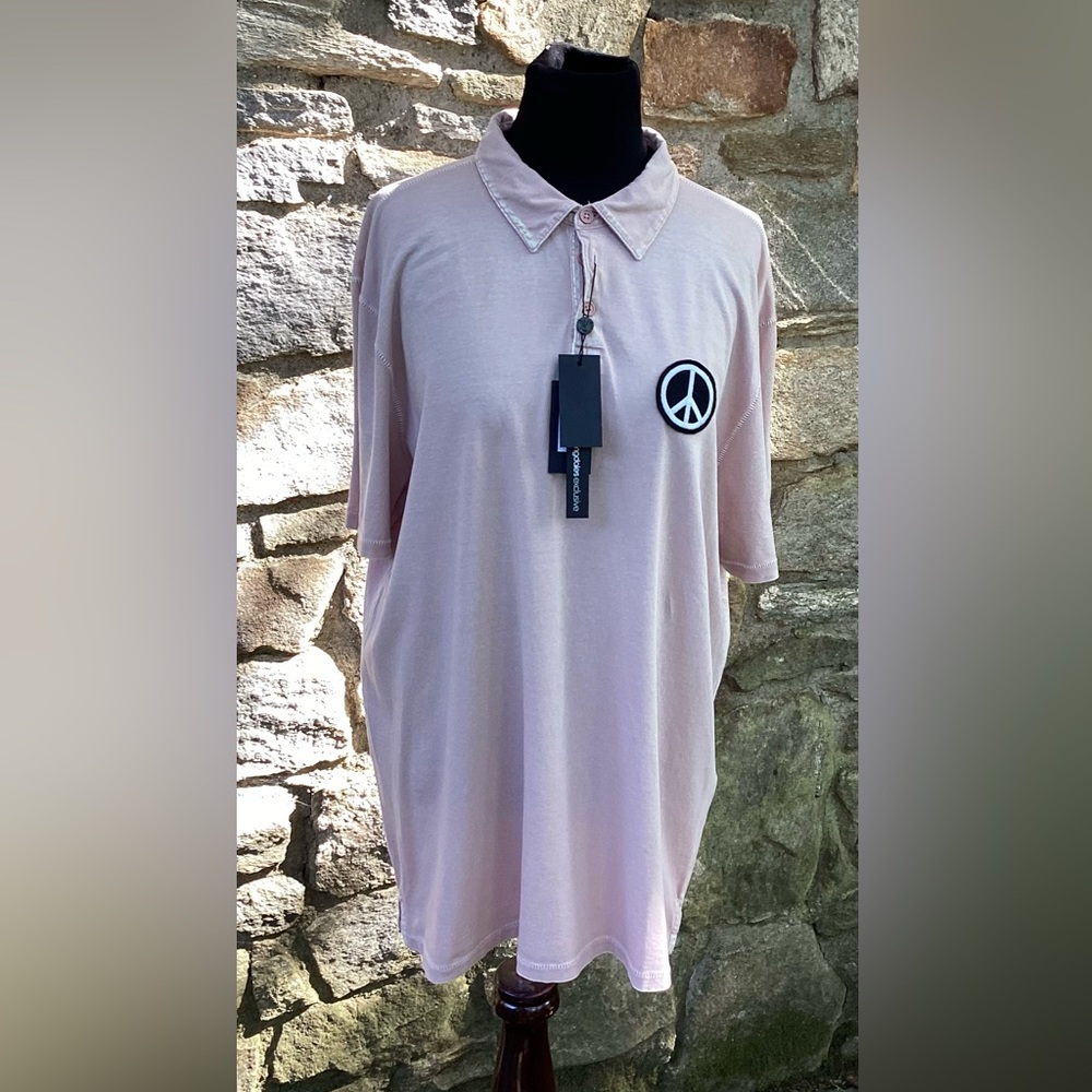 John Varvatos Peace Polo in Pink NWT ☮️